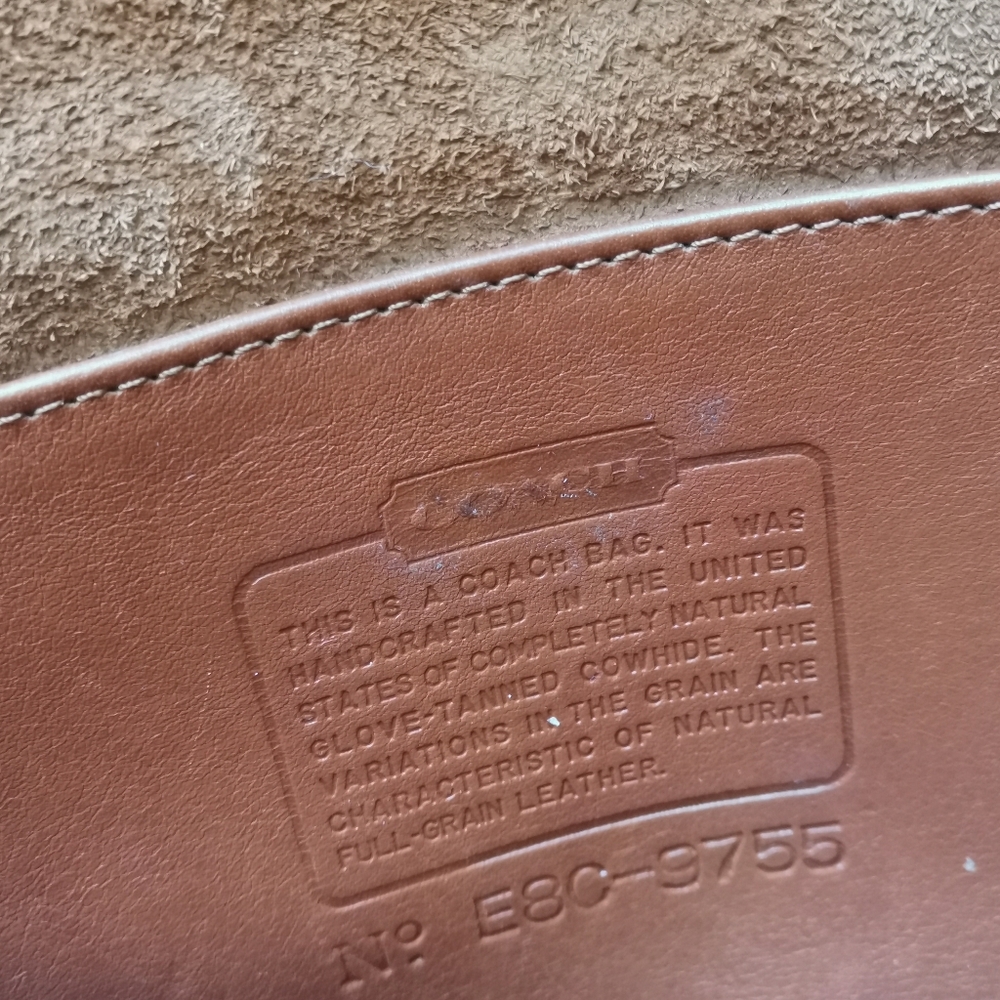 Vintage Coach # 9755Light  Brown Leather Shoulder/Crossbody Bag - Picture 4 of 13